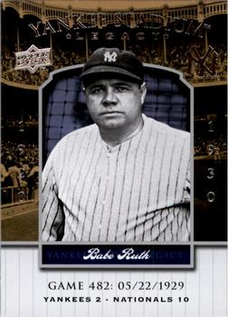 2008 Upper Deck Yankee Stadium Legacy #482 Babe Ruth Front