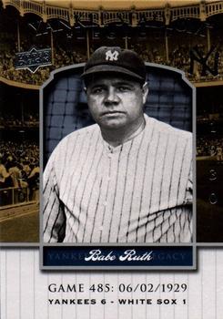 2008 Upper Deck Yankee Stadium Legacy #485 Babe Ruth Front