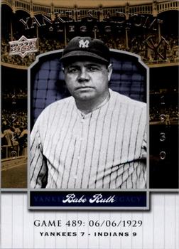 2008 Upper Deck Yankee Stadium Legacy #489 Babe Ruth Front