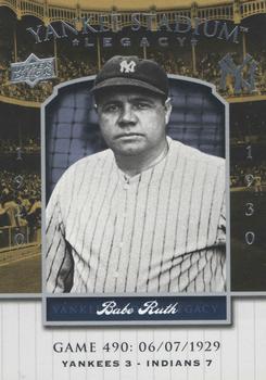 2008 Upper Deck Yankee Stadium Legacy #490 Babe Ruth Front