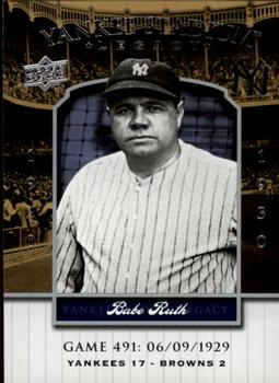 2008 Upper Deck Yankee Stadium Legacy #491 Babe Ruth Front