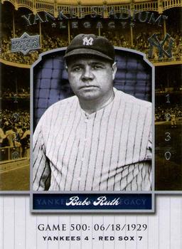 2008 Upper Deck Yankee Stadium Legacy #500 Babe Ruth Front