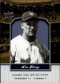 2008 Upper Deck Yankee Stadium Legacy #532 Lou Gehrig Front