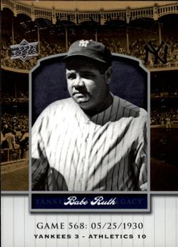 2008 Upper Deck Yankee Stadium Legacy #568 Babe Ruth Front