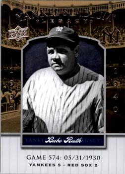 2008 Upper Deck Yankee Stadium Legacy #574 Babe Ruth Front