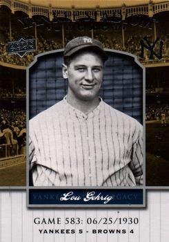 2008 Upper Deck Yankee Stadium Legacy #583 Lou Gehrig Front