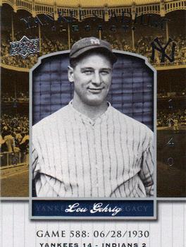 2008 Upper Deck Yankee Stadium Legacy #588 Lou Gehrig Front