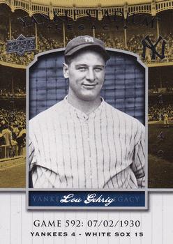 2008 Upper Deck Yankee Stadium Legacy #592 Lou Gehrig Front