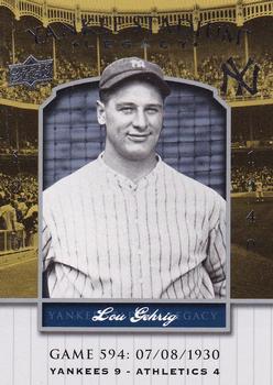 2008 Upper Deck Yankee Stadium Legacy #594 Lou Gehrig Front
