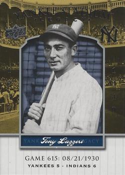 2008 Upper Deck Yankee Stadium Legacy #615 Tony Lazzeri Front
