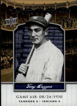 2008 Upper Deck Yankee Stadium Legacy #618 Tony Lazzeri Front
