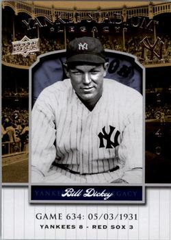 2008 Upper Deck Yankee Stadium Legacy #634 Bill Dickey Front