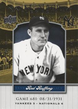 2008 Upper Deck Yankee Stadium Legacy #681 Red Ruffing Front
