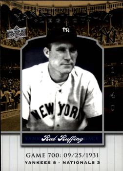 2008 Upper Deck Yankee Stadium Legacy #700 Red Ruffing Front