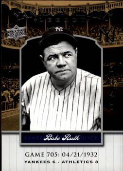 2008 Upper Deck Yankee Stadium Legacy #705 Babe Ruth Front