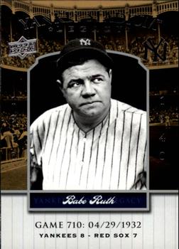 2008 Upper Deck Yankee Stadium Legacy #710 Babe Ruth Front