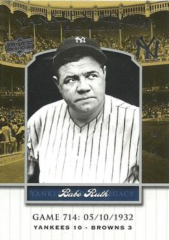 2008 Upper Deck Yankee Stadium Legacy #714 Babe Ruth Front