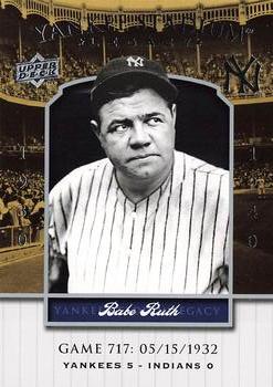 2008 Upper Deck Yankee Stadium Legacy #717 Babe Ruth Front