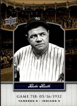 2008 Upper Deck Yankee Stadium Legacy #718 Babe Ruth Front