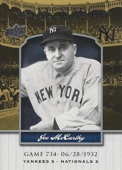 2008 Upper Deck Yankee Stadium Legacy #734 Joe McCarthy Front