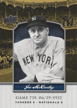 2008 Upper Deck Yankee Stadium Legacy #735 Joe McCarthy Front