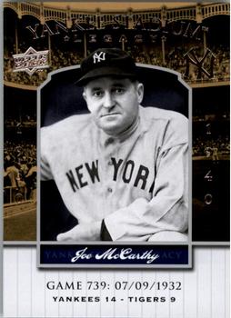 2008 Upper Deck Yankee Stadium Legacy #739 Joe McCarthy Front