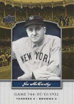 2008 Upper Deck Yankee Stadium Legacy #744 Joe McCarthy Front