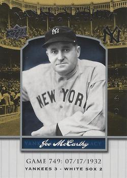 2008 Upper Deck Yankee Stadium Legacy #749 Joe McCarthy Front
