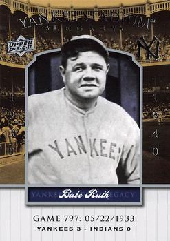 2008 Upper Deck Yankee Stadium Legacy #797 Babe Ruth Front