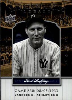 2008 Upper Deck Yankee Stadium Legacy #830 Red Ruffing Front