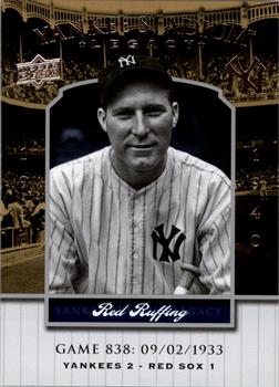 2008 Upper Deck Yankee Stadium Legacy #838 Red Ruffing Front