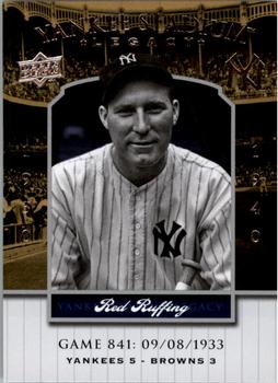 2008 Upper Deck Yankee Stadium Legacy #841 Red Ruffing Front