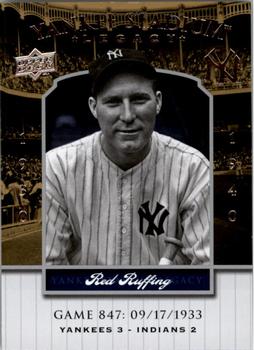 2008 Upper Deck Yankee Stadium Legacy #847 Red Ruffing Front