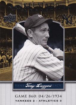 2008 Upper Deck Yankee Stadium Legacy #860 Tony Lazzeri Front