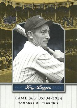2008 Upper Deck Yankee Stadium Legacy #863 Tony Lazzeri Front