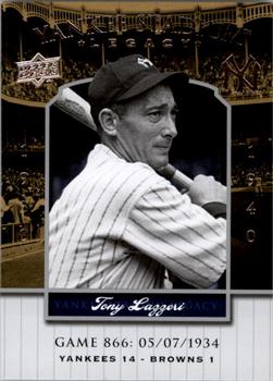 2008 Upper Deck Yankee Stadium Legacy #866 Tony Lazzeri Front
