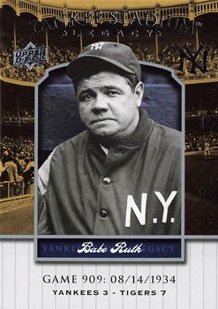 2008 Upper Deck Yankee Stadium Legacy #909 Babe Ruth Front
