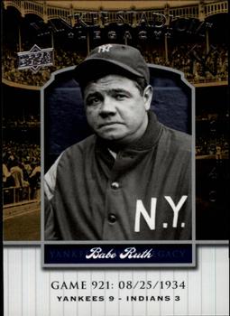 2008 Upper Deck Yankee Stadium Legacy #921 Babe Ruth Front