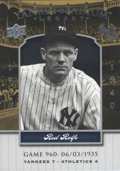 2008 Upper Deck Yankee Stadium Legacy #960 Red Rolfe Front