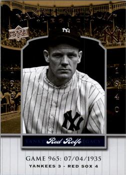 2008 Upper Deck Yankee Stadium Legacy #965 Red Rolfe Front