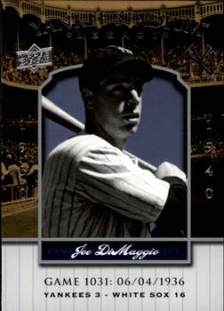 2008 Upper Deck Yankee Stadium Legacy #1031 Joe DiMaggio Front