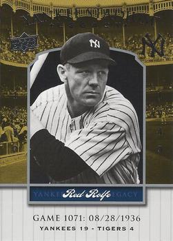 2008 Upper Deck Yankee Stadium Legacy #1071 Red Rolfe Front