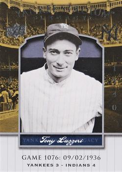 2008 Upper Deck Yankee Stadium Legacy #1076 Tony Lazzeri Front