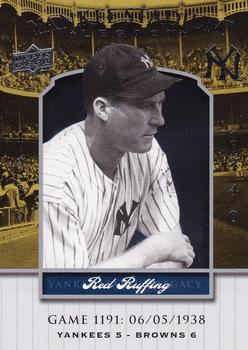 2008 Upper Deck Yankee Stadium Legacy #1191 Red Ruffing Front