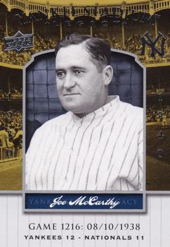 2008 Upper Deck Yankee Stadium Legacy #1216 Joe McCarthy Front