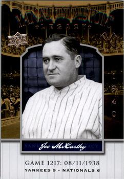 2008 Upper Deck Yankee Stadium Legacy #1217 Joe McCarthy Front