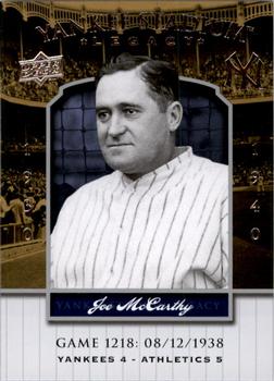 2008 Upper Deck Yankee Stadium Legacy #1218 Joe McCarthy Front
