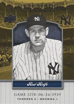 2008 Upper Deck Yankee Stadium Legacy #1278 Red Rolfe Front