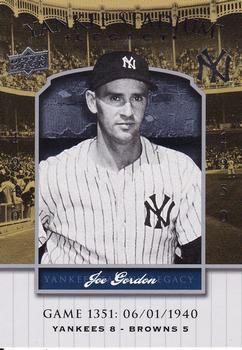 2008 Upper Deck Yankee Stadium Legacy #1351 Joe Gordon Front