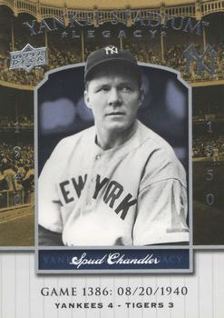 2008 Upper Deck Yankee Stadium Legacy #1386 Spud Chandler Front